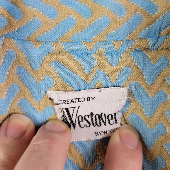 Vintage 60s 70s Funky Patterned Blazer, Fits M-L - Picture 7 of 7